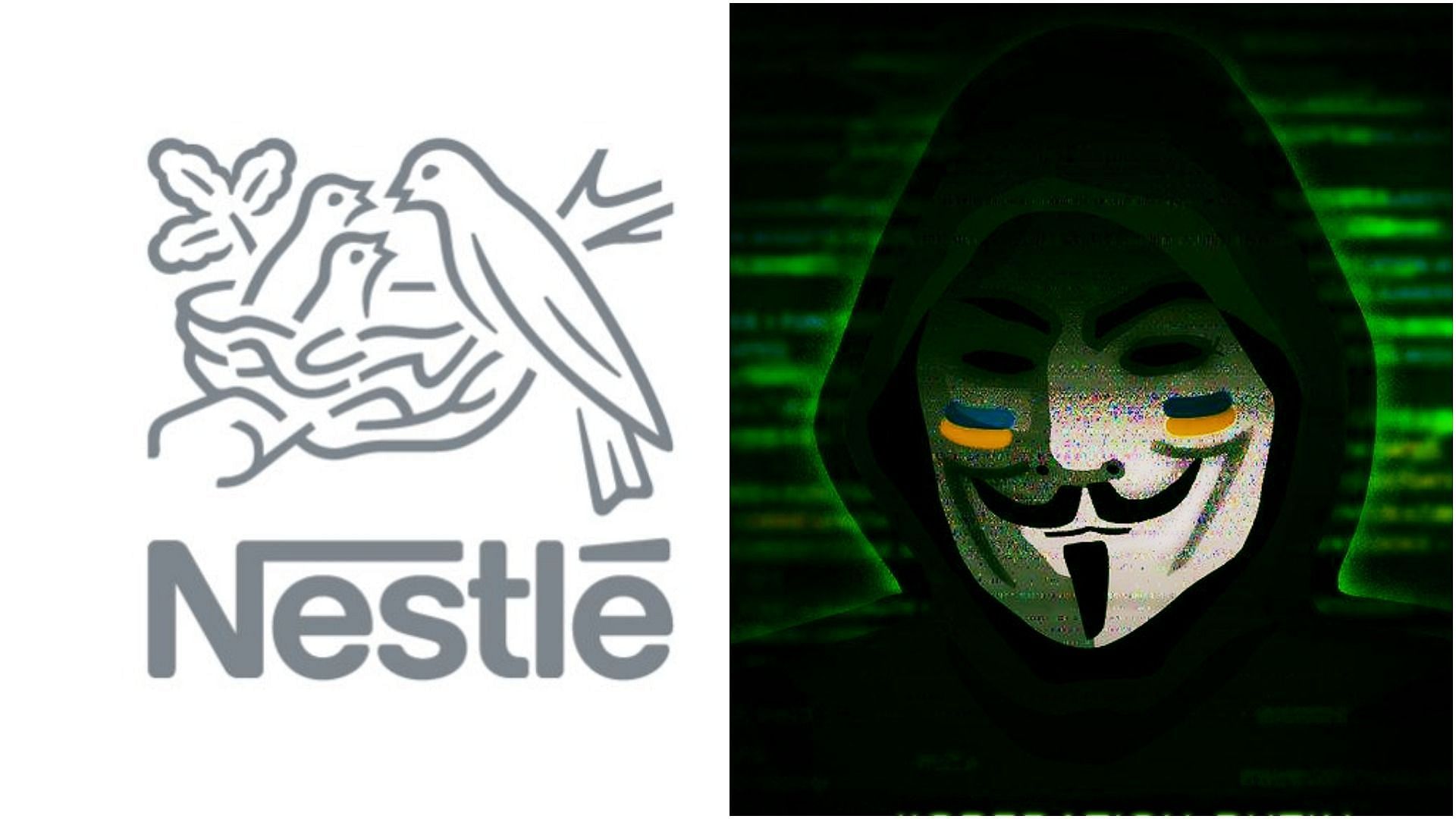 Nestle denied the claims made by Anonymous about leaking internal data (Image via @nestle and @anonymous/Facebook)