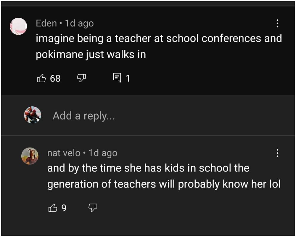 The streamer making a school appearance as a mom was a thought people had as well (Image via YouTube)