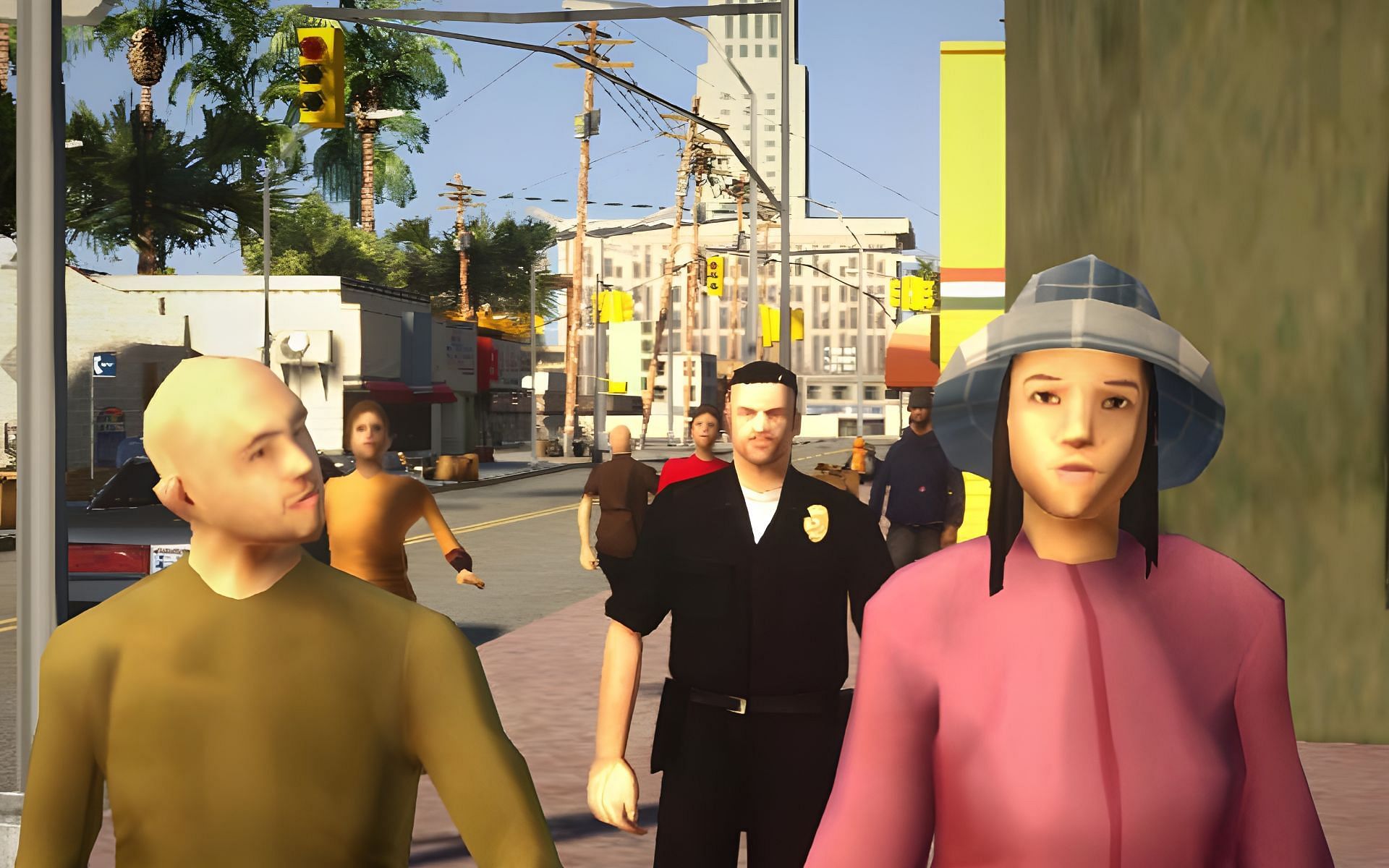 The Ped Vary Mod helps diversify how pedestrians look, especially with any graphical mod (Image via Rockstar Games)