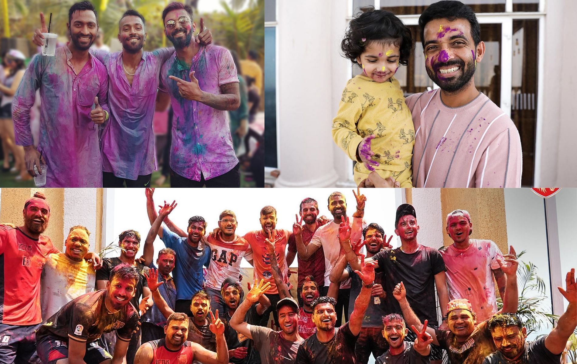 Pictures of Holi celebrations shared by IPL franchises on Twitter