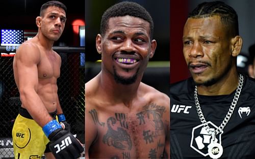 Rafael dos Anjos (left); Kevin Holland (center); Alex Oliveira (right)