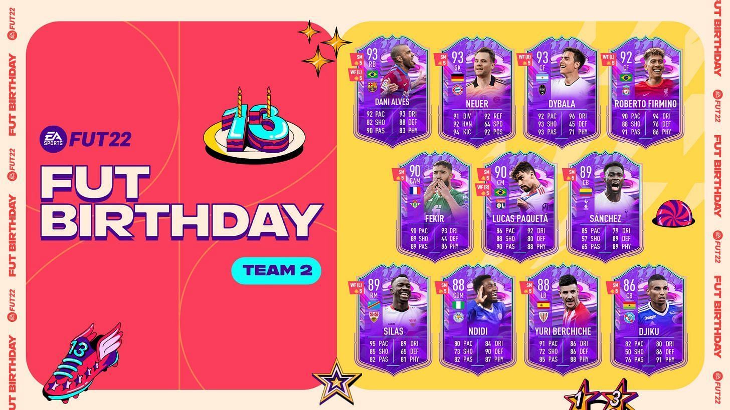 FUT Birthday Team 2 has been released in FIFA 22 Ultimate Team (Image via EA Sports)