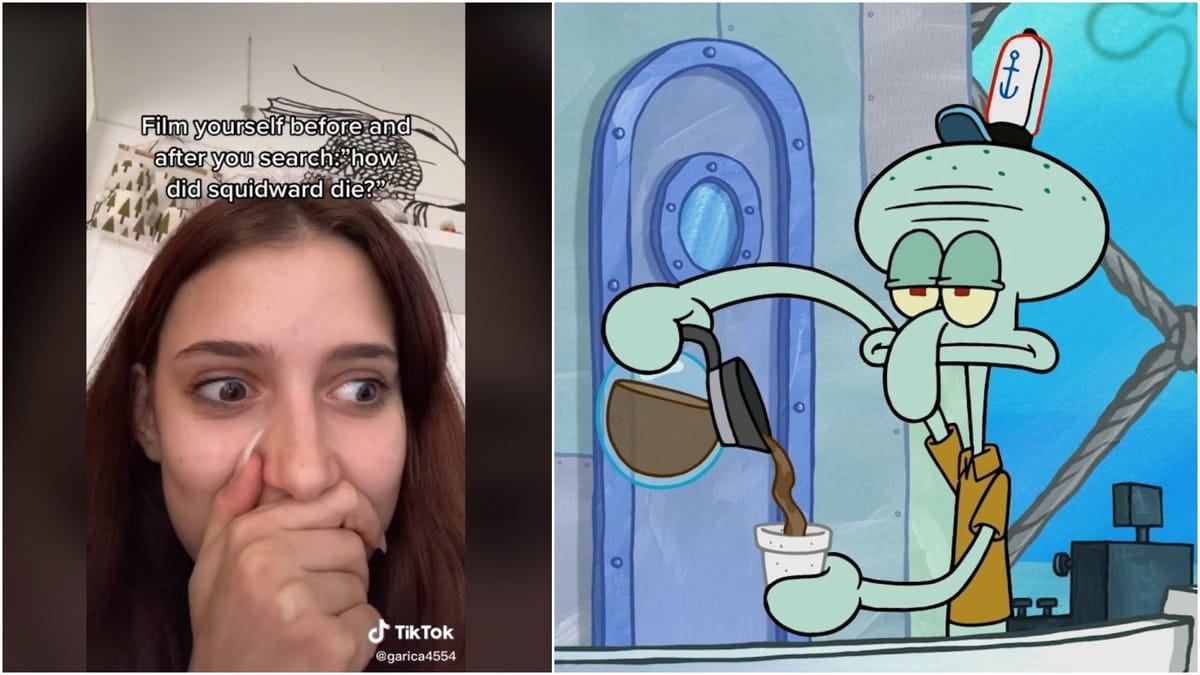 Origin of TikTok's 'how did Squidward die' trend explained as viral