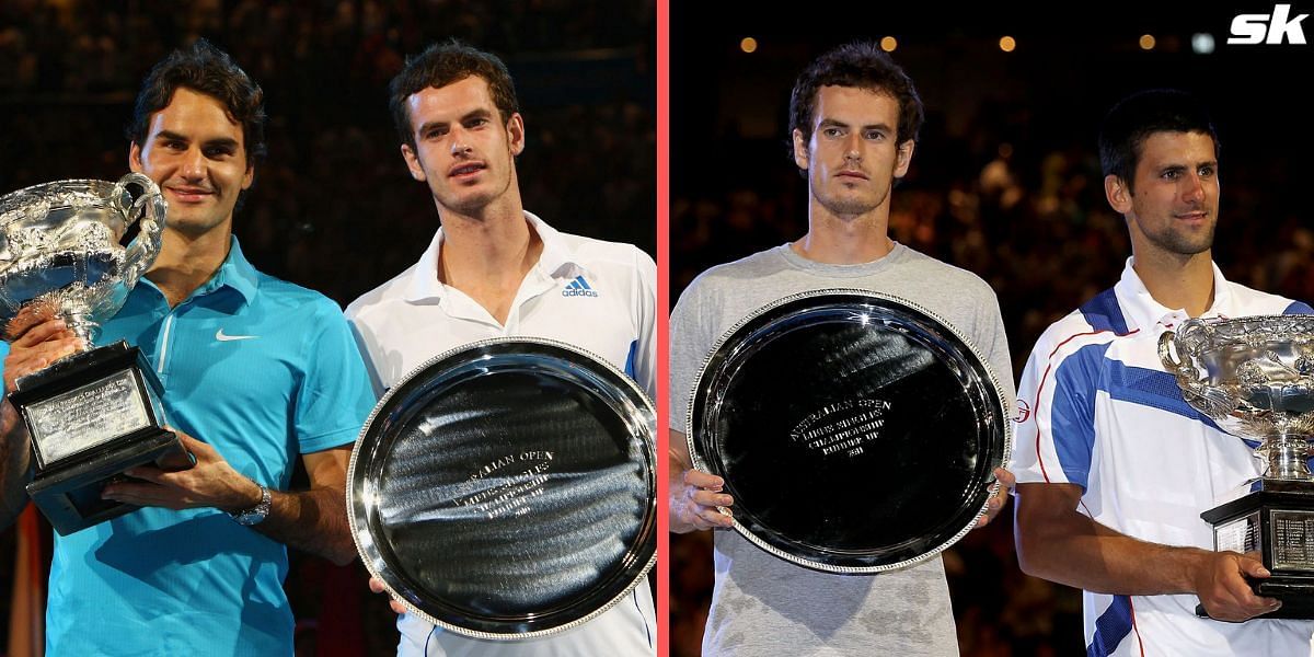 Andy Murray recalled the experience of having to play Roger Federer and Novak Djokovic in Major finals