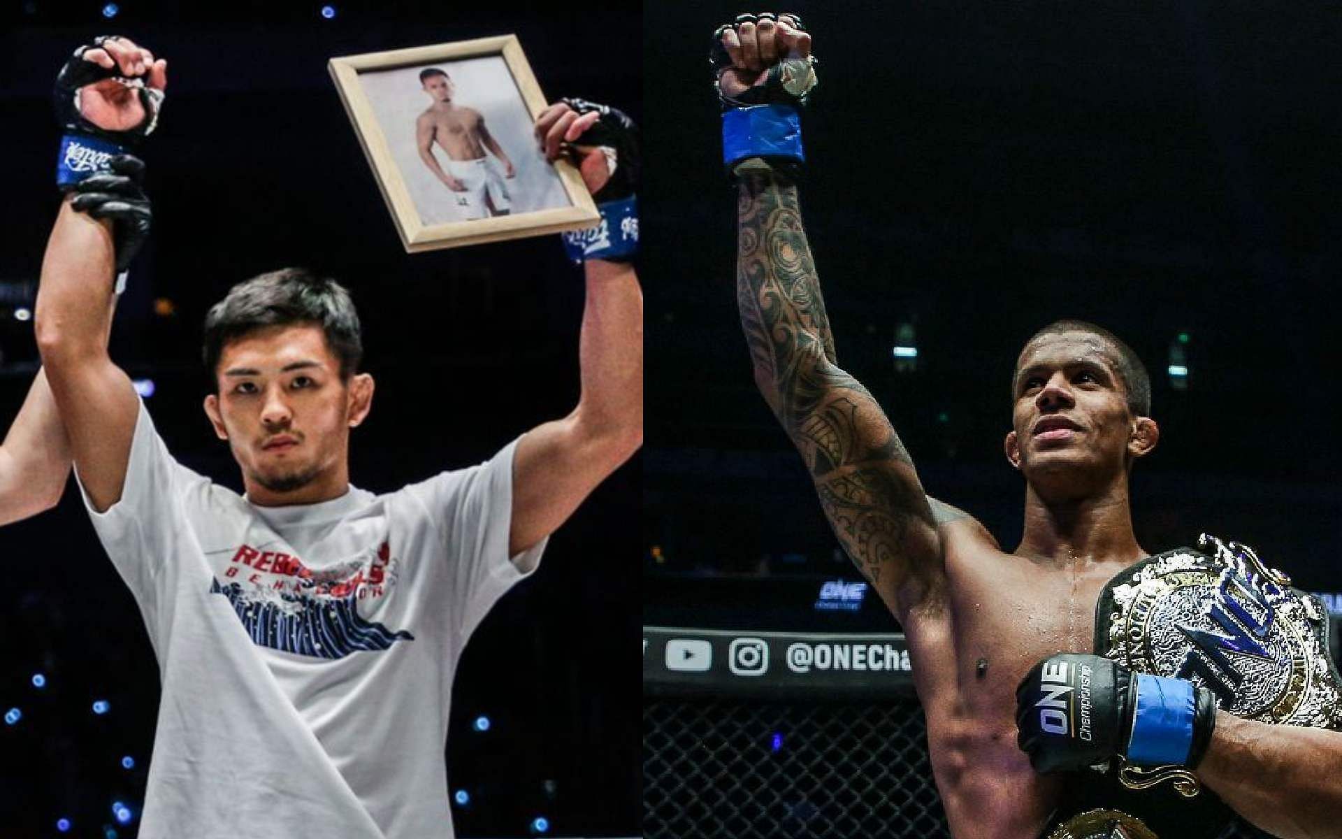 Yuya Wakamatsu (left) is looking to knock out Adriano Moraes (right) and become the new ONE flyweight champion at ONE X. [Images courtesy: ONE Championship]