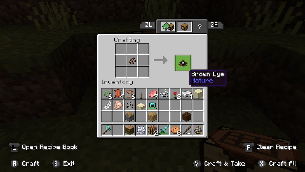 Cocoa can be used to dye many different items (Image via Minecraft)
