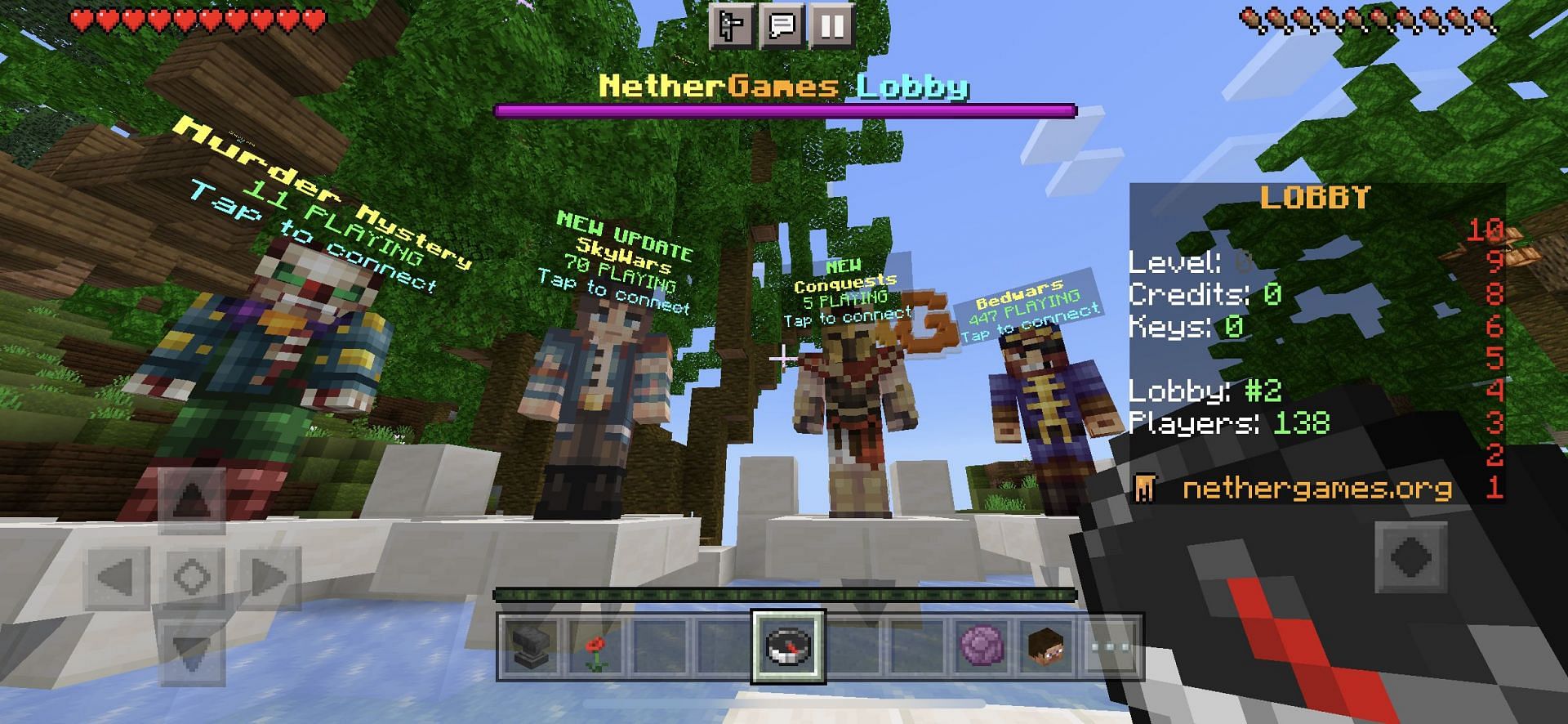 NetherGames is one of the best Pocket Edition servers. (image credits: NetherGames)