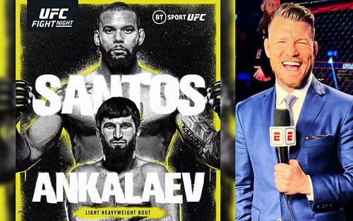 Thiago Santos and Magomed Ankalaev (left. Image credit: @tmarretamma on Instagram), Michael Bisping (right. Image credit: @mikebisping on Instagram)