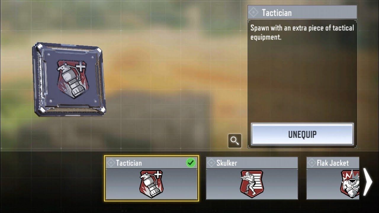 A look at the Tactician perk in COD Mobile (Image via Activision)