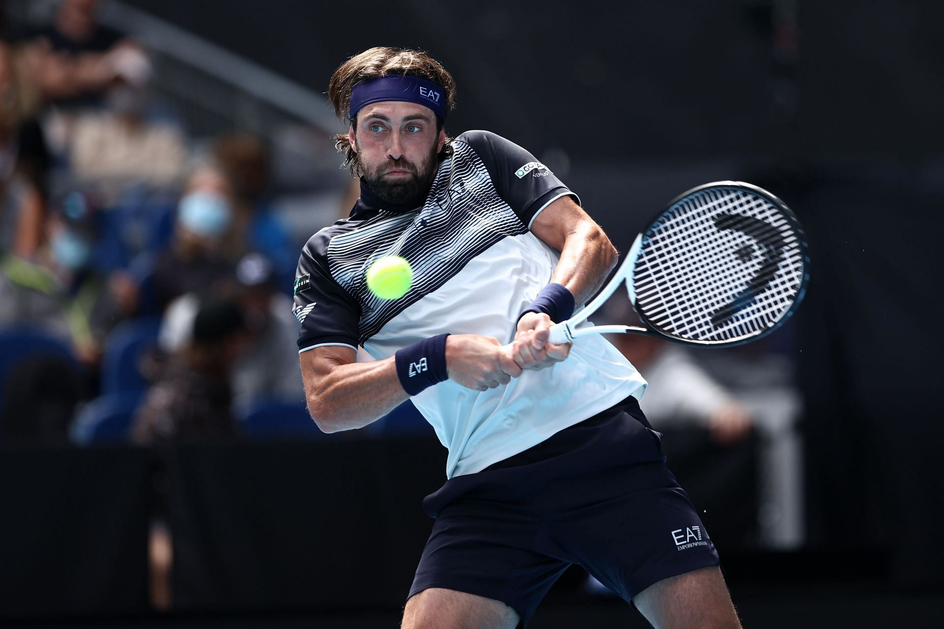 Basilashvili will look to dictate play from the baseline.