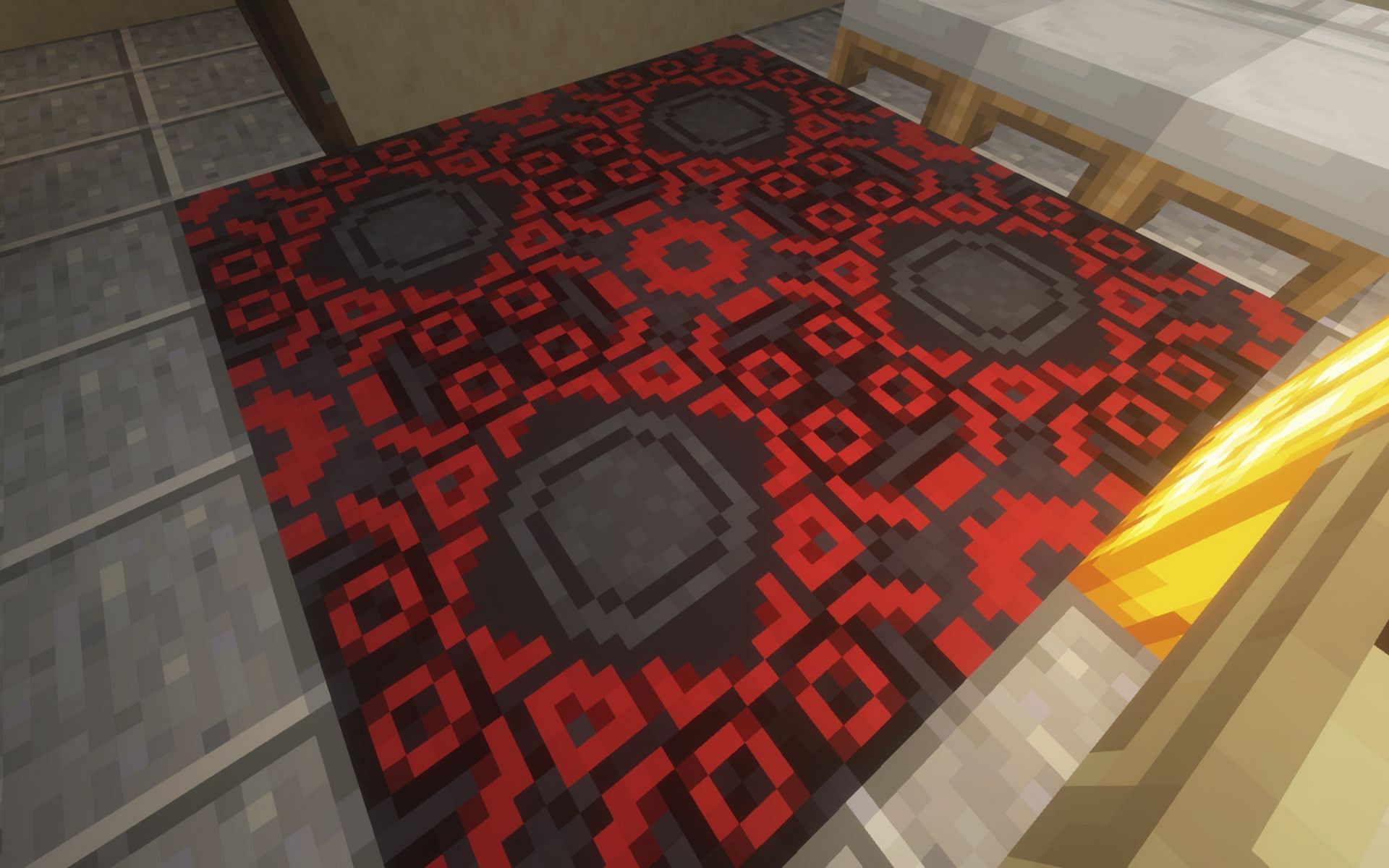 Glazed Terracotta floor (Image via Minecraft)