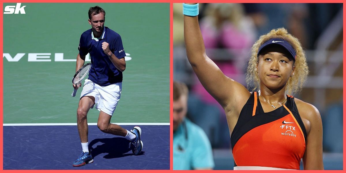 Daniil Medvedev and Naomi Osaka won their respective matches on Day 9 of the Miami Open