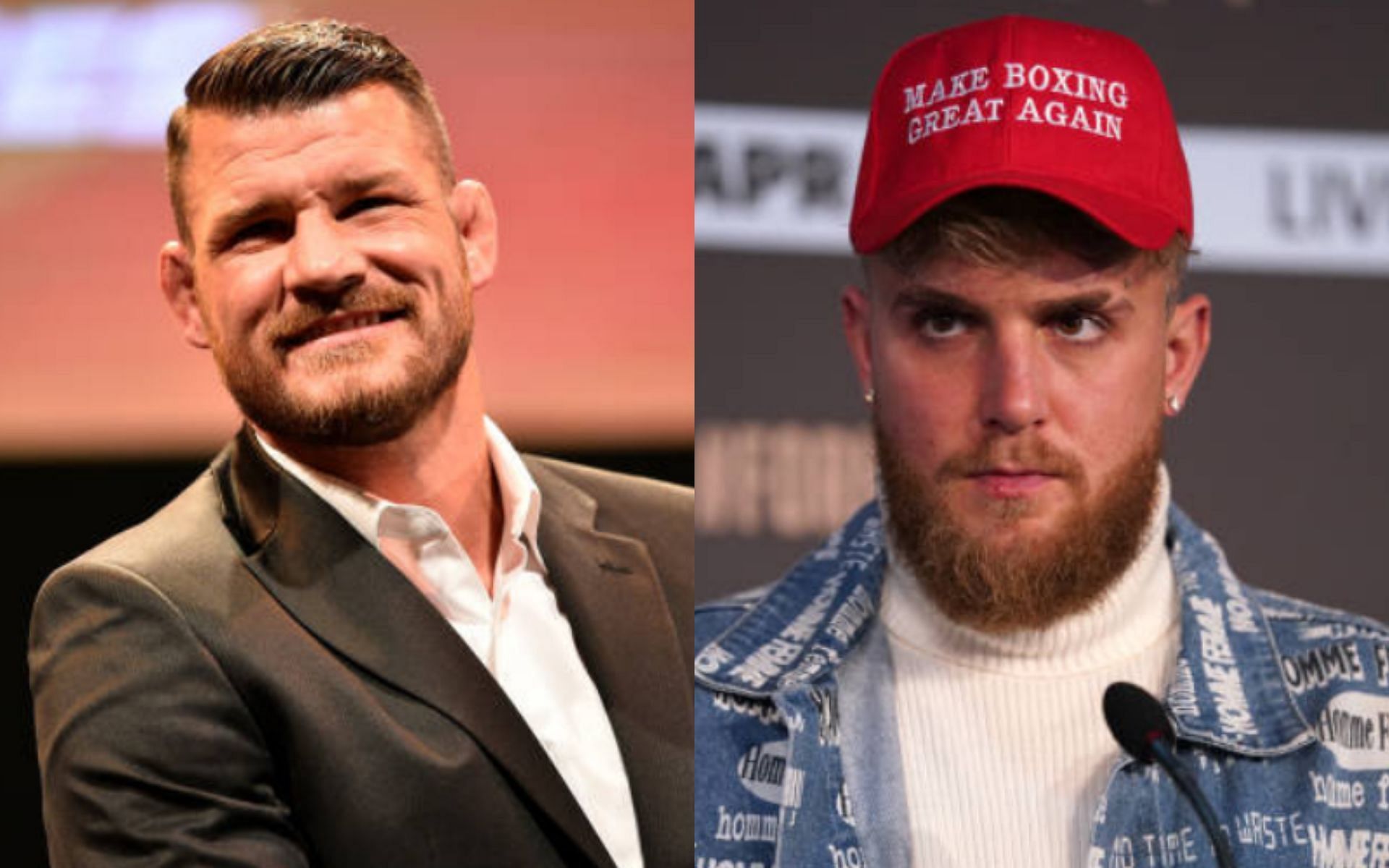 Michael Bisping (left); Jake Paul (right)