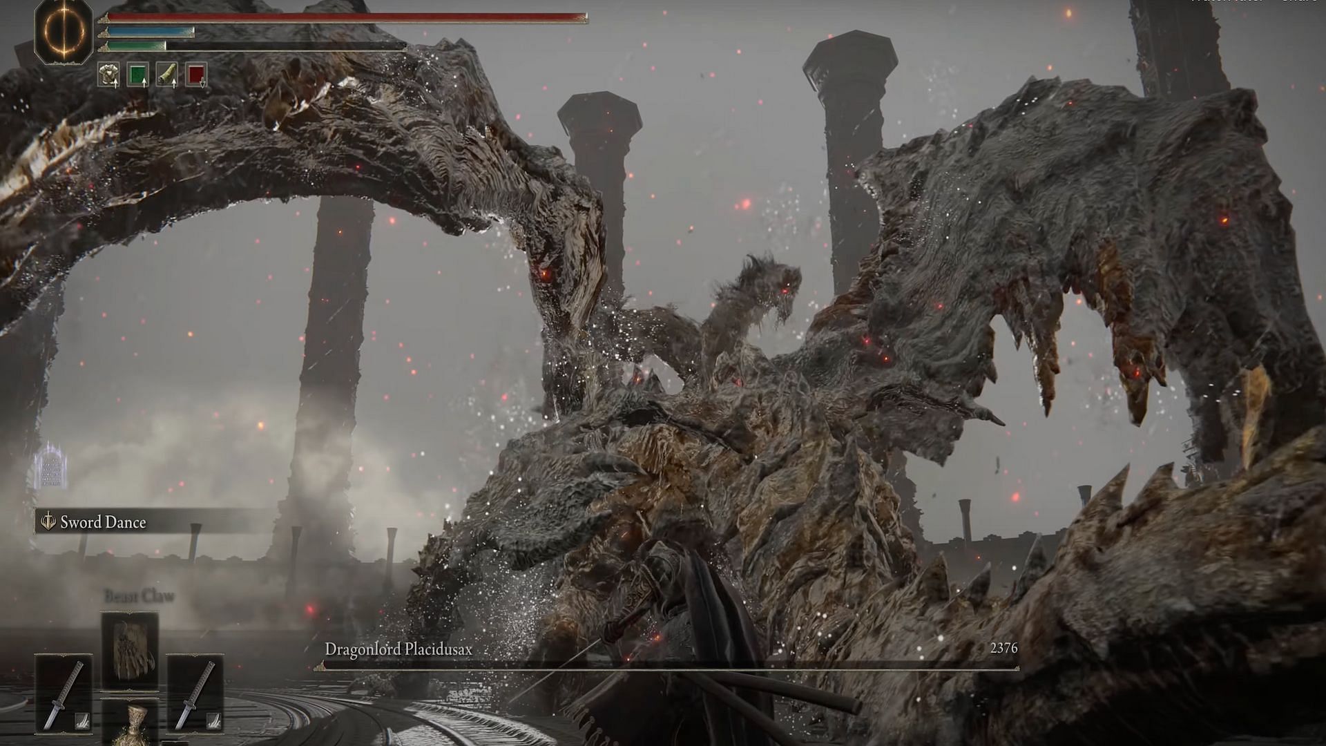Elden Ring players will be able to slay this dragon with careful dodges and claim their runes (Image via Shirrako/YouTube)