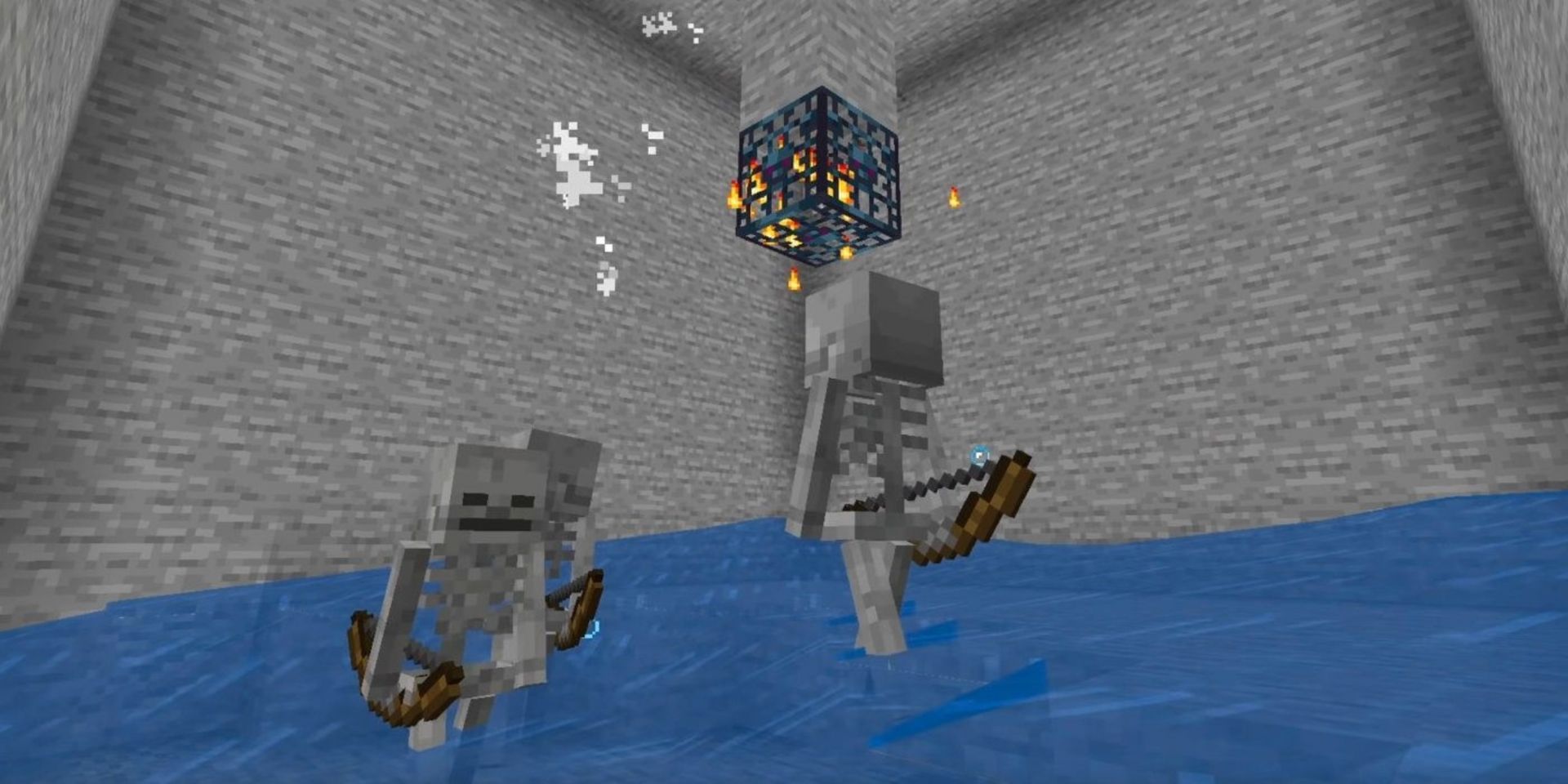 Mob spawner farms have one logistical hurdle to overcome (Image via Mojang)