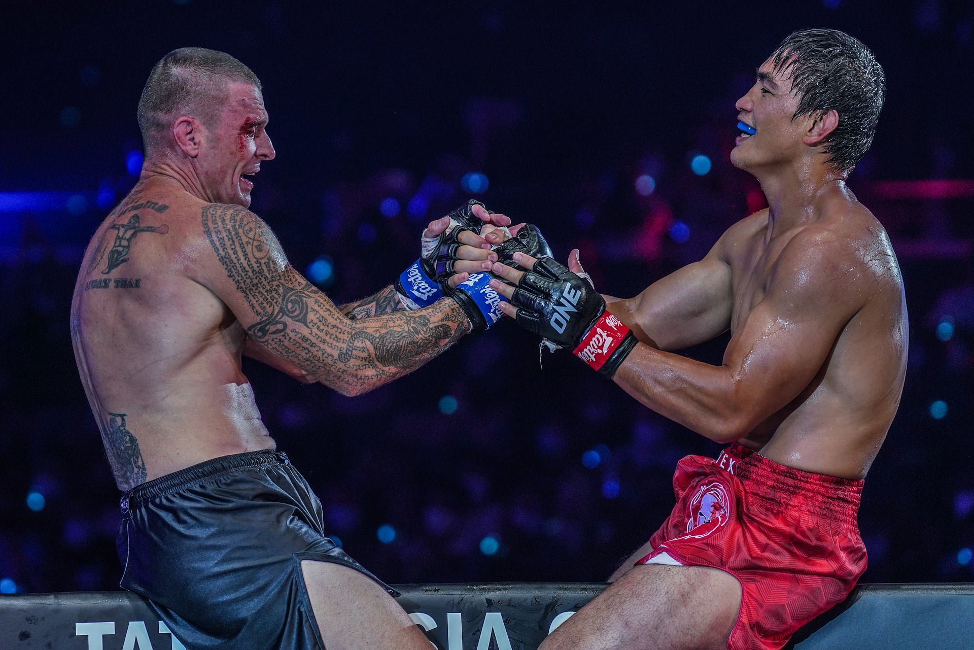 [Photo Credit: ONE Championship] John Wayne Parr and Eduard Folayang