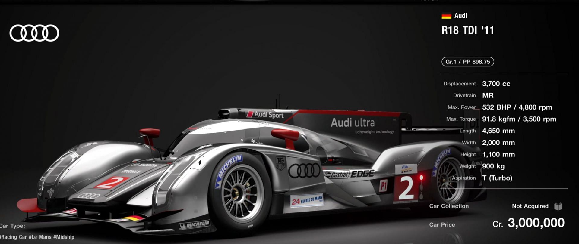 Audi has some incredible cars, if the drivers have deep pockets (Image via Sony)