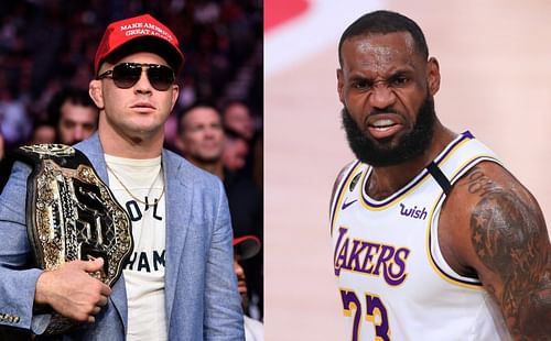 Colby Covington (left) and LeBron James. (Photo: Courtesy of Lakers Daily)