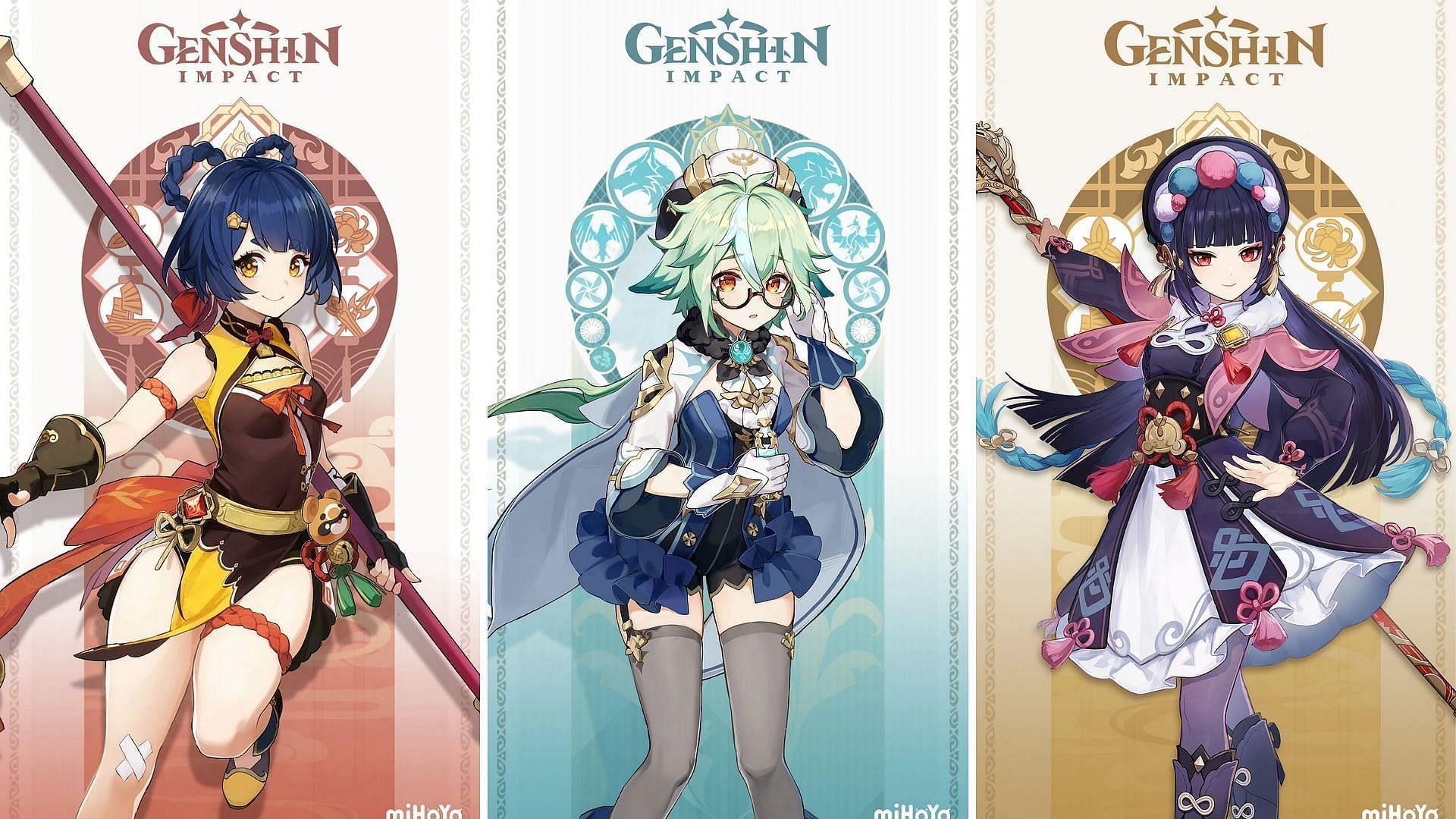 Xiangling, Sucrose, and Yunjin will appear on phase-1 banners (Image via HoYoverse)