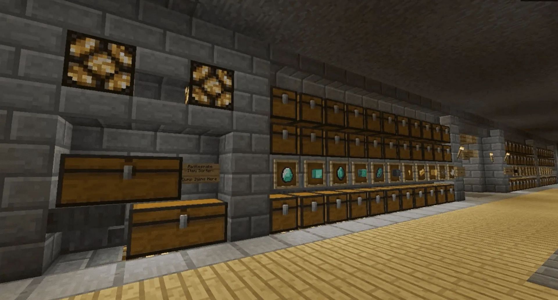 Automatic item sorters are an extremely convenient machine to have (Image via Mojang)