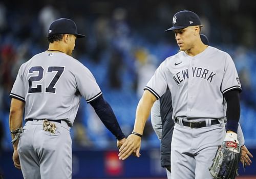 Giancarlo Stanton (left) and Aaron Judge (right) headline the Yankees lineup