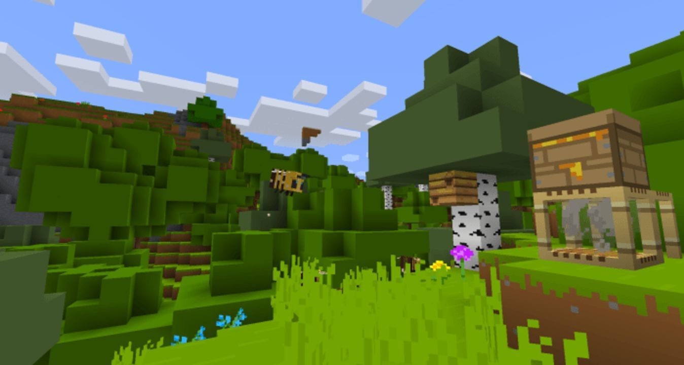 Bare Bones recreates the game world in a very minimalistic fashion (Image via RobotPantaloons/Mcpedl)