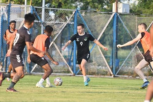 Mohammedan SC players during a training session before their match against Indian Arrows (Image Courtesy: Mohammedan SC Instagram)