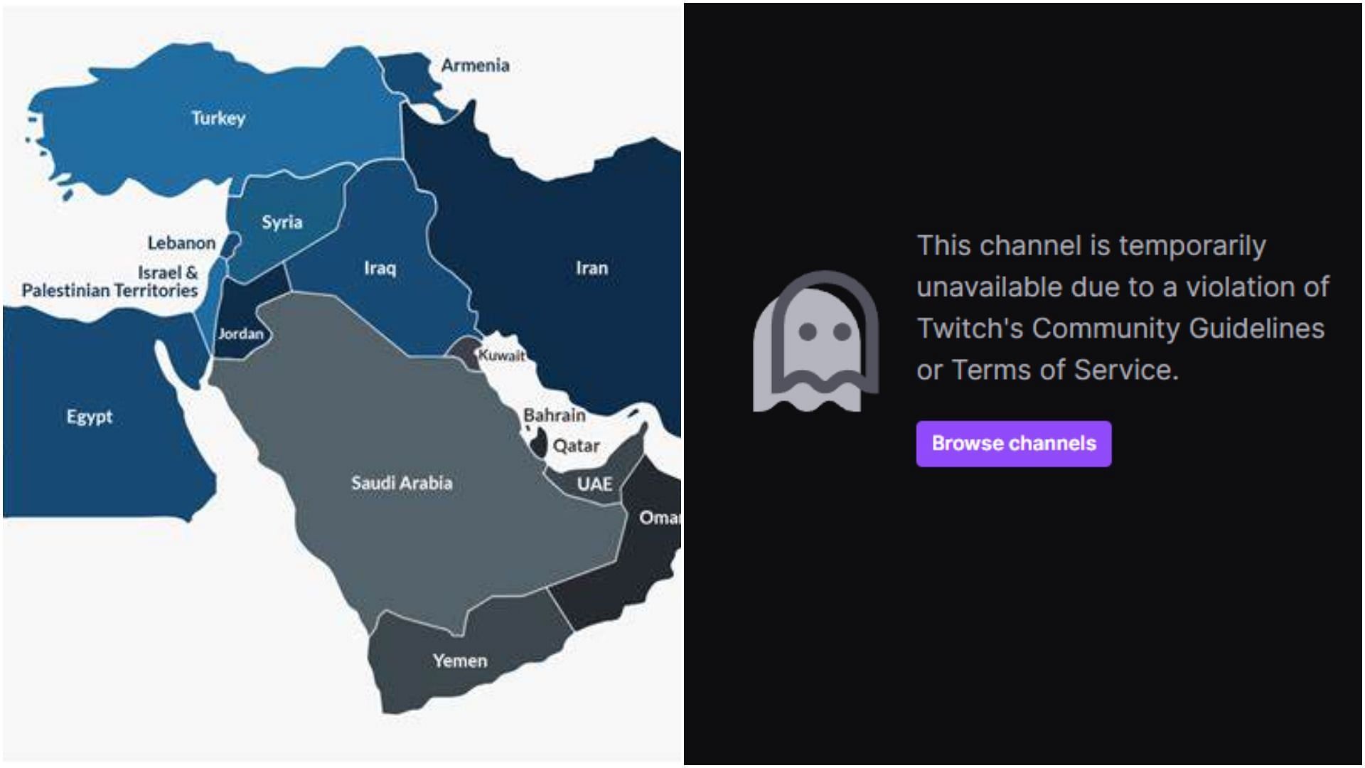 The latest update on the Middle East-Twitch Tax avoidance situation is here, and over 100 streamers are now banned because of it (Image via Sportskeeda)