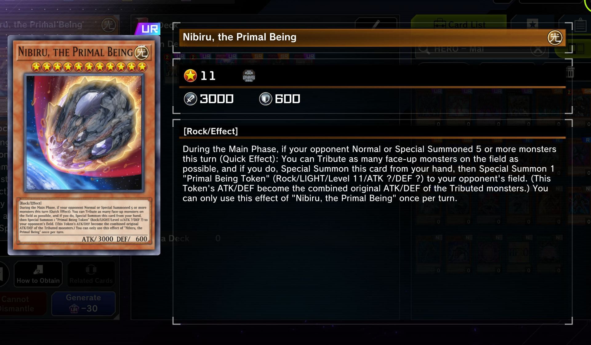 Nibiru, the Primal Being continues to be one of the most-useful cards in the game (Image via Konami)