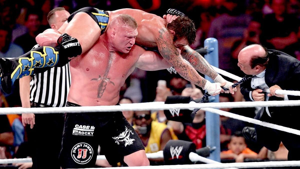 Brock Lesnar and CM Punk had a great match.