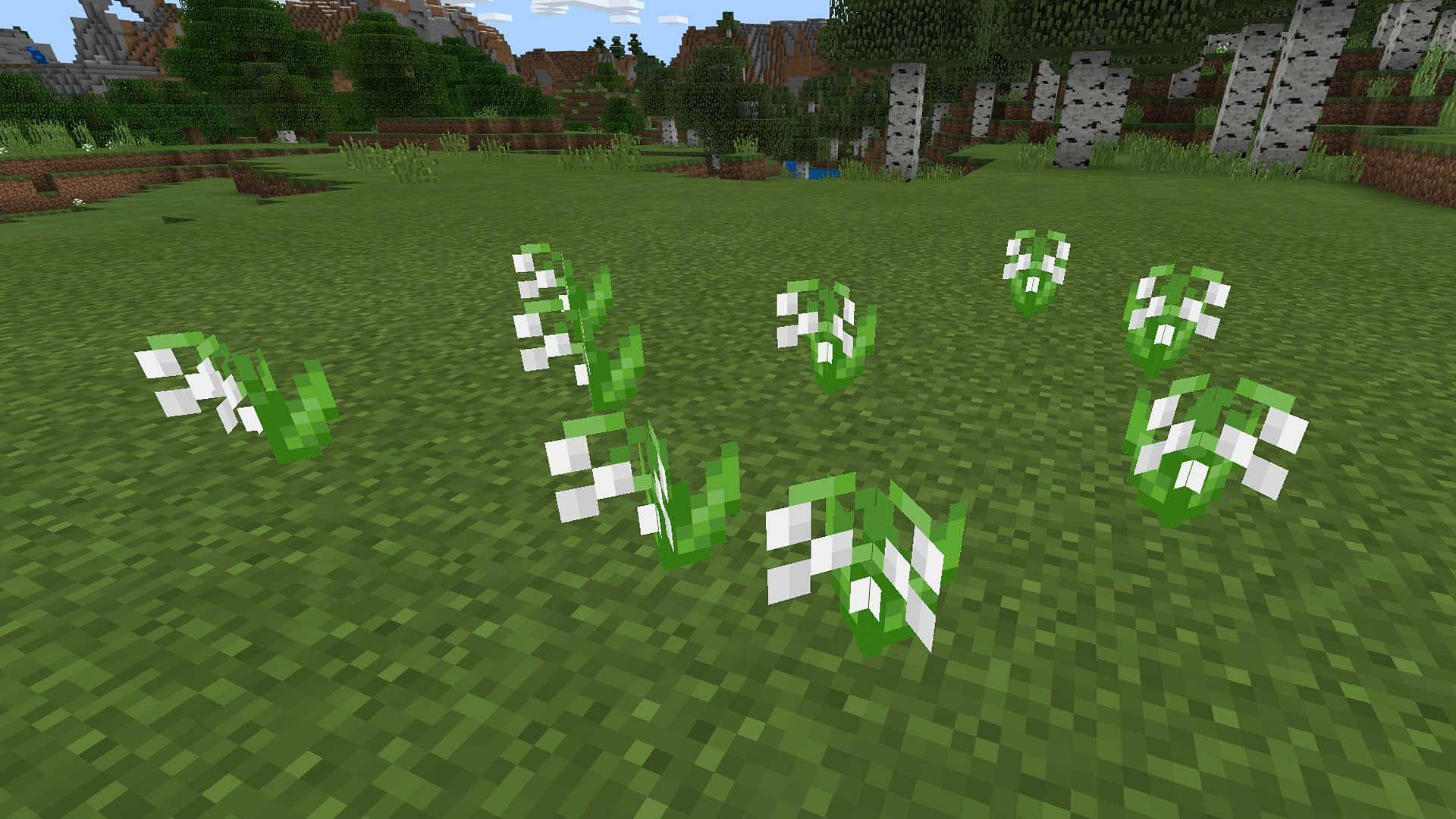Flowers in a flower forest in Minecraft (Image via Minecraft)