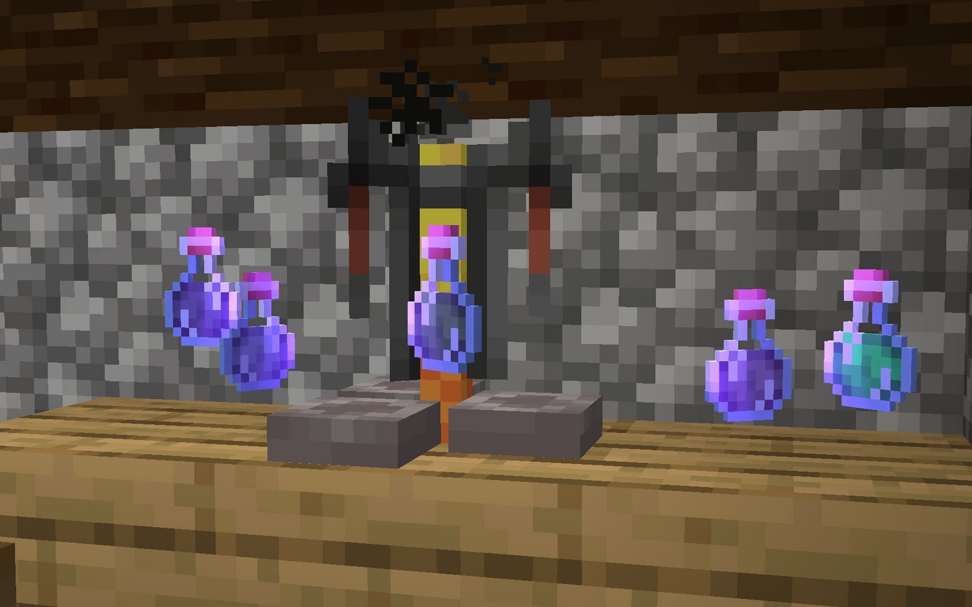 Brewing setup (Image via Minecraft)