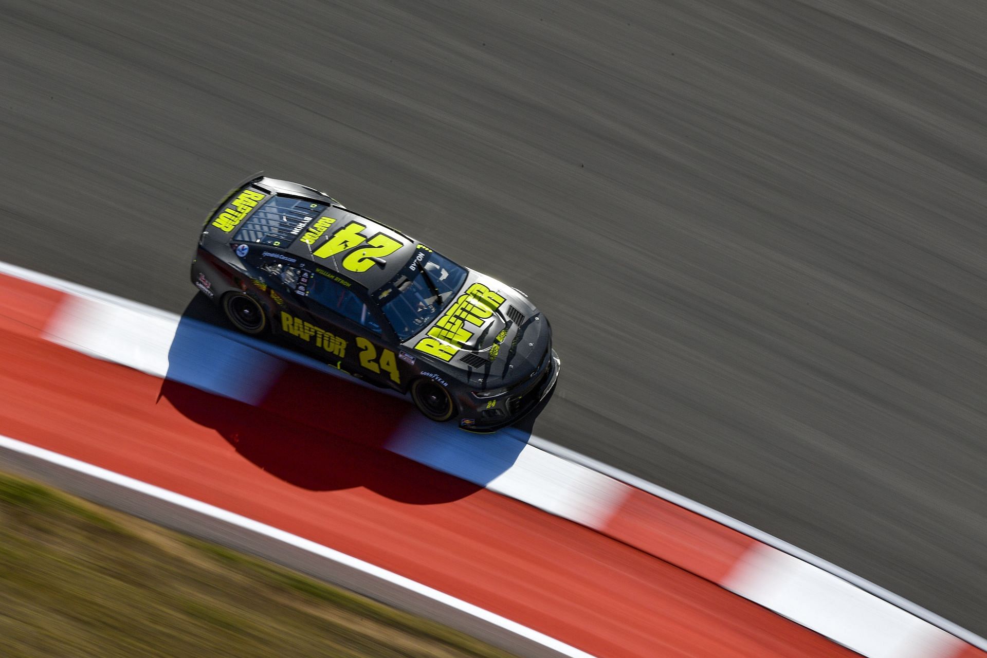 William Byron drives during qualifying for the NASCAR Cup Series Echopark Automotive Grand Prix at Circuit of The Americas. (Photo by Logan Riely/Getty Images)