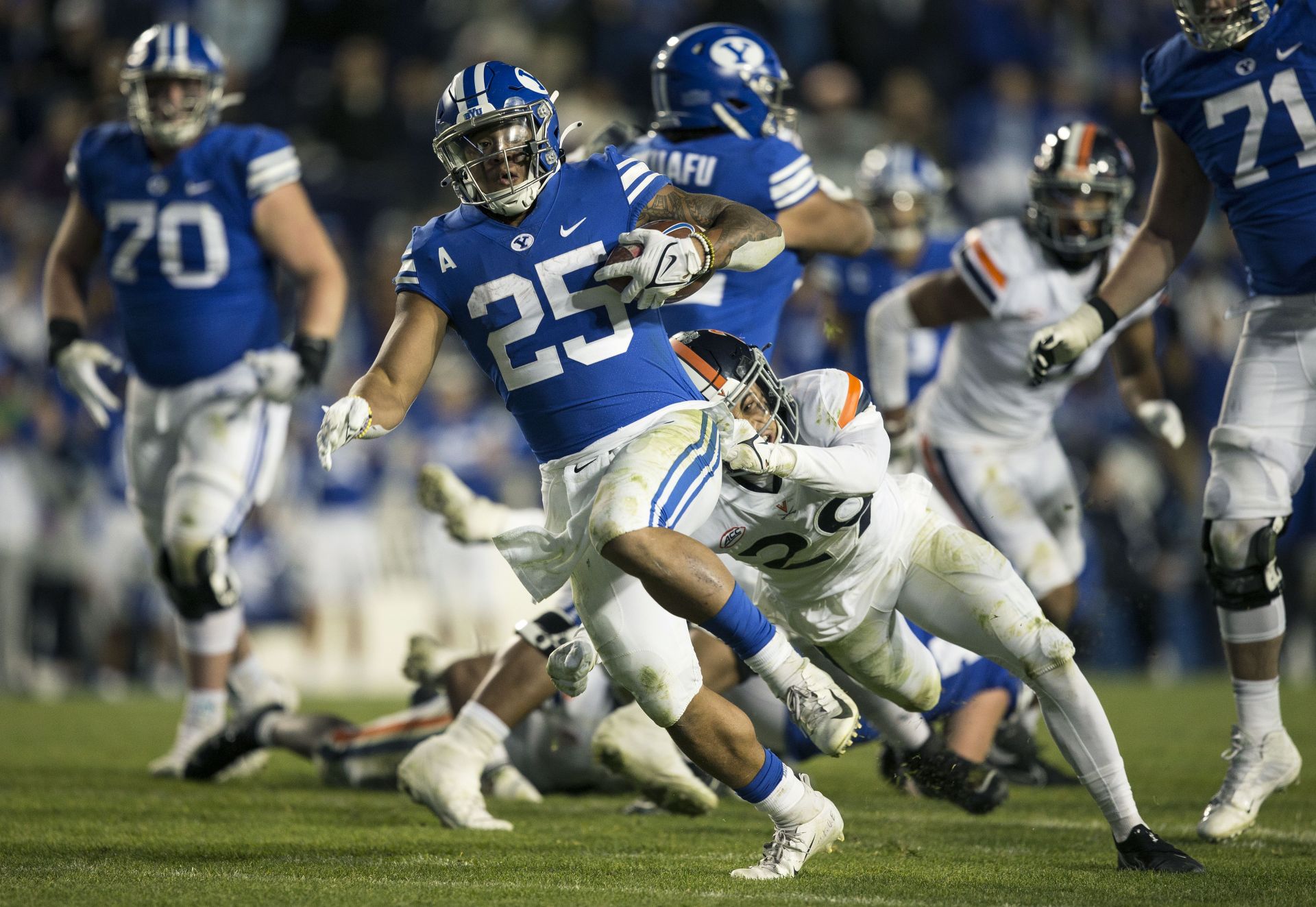 BYU's Tyler Allgeier selected by Atlanta Falcons in 5th round of 2022 NFL  Draft