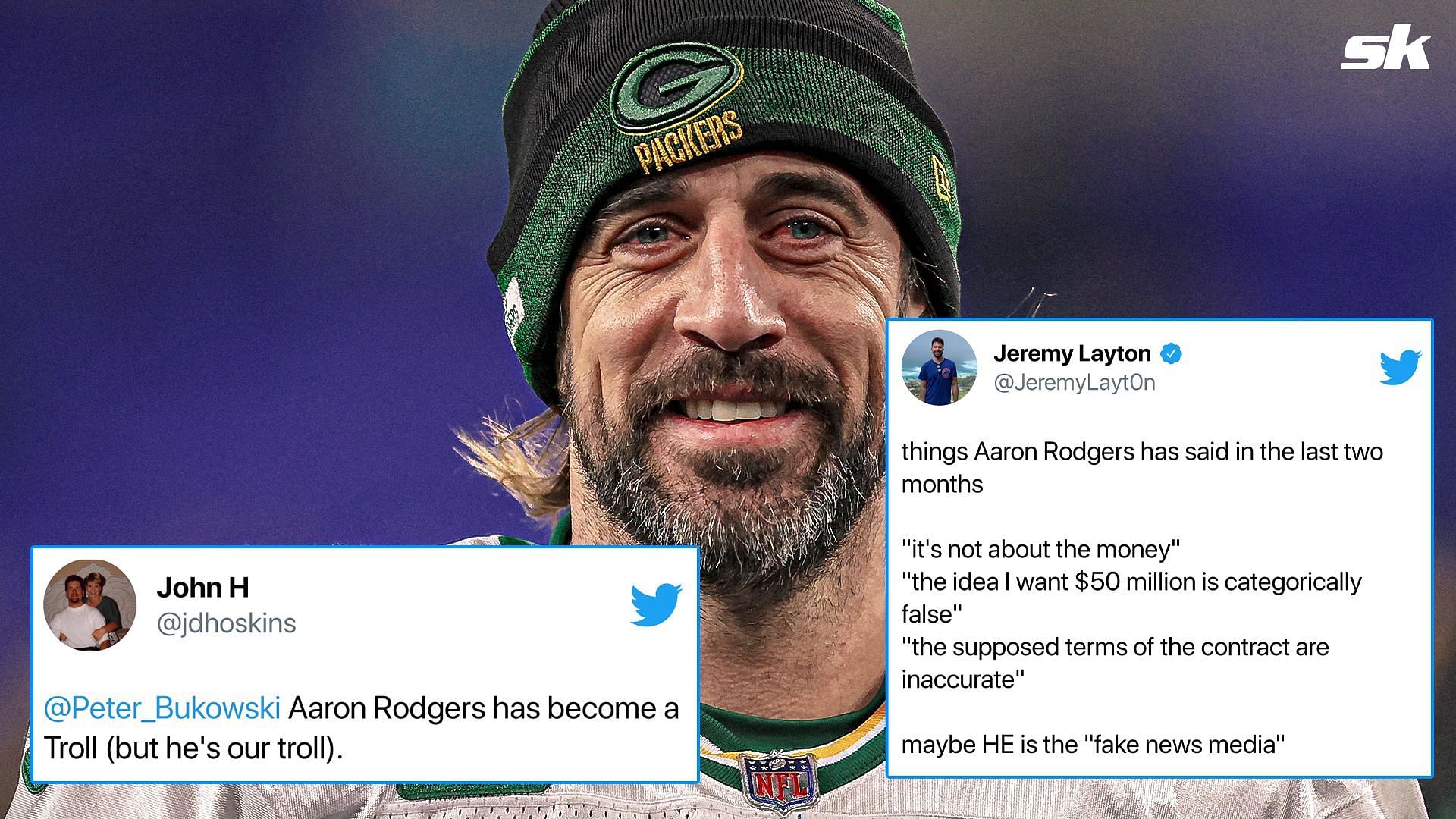 He's in the wrong sport' - Golf fans stunned at Aaron Rodgers