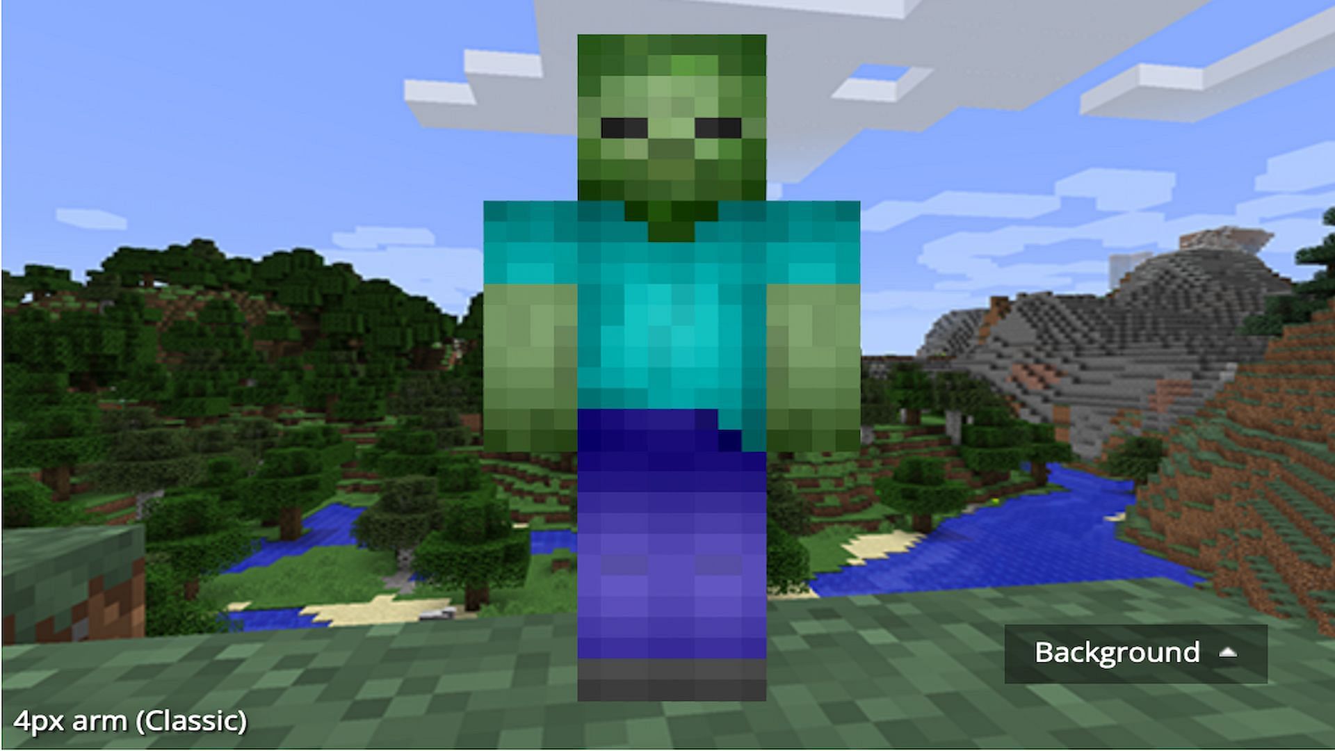 Players can channel their inner zombie with this skin (Image via Mojang/ www.minecraftskins.com)