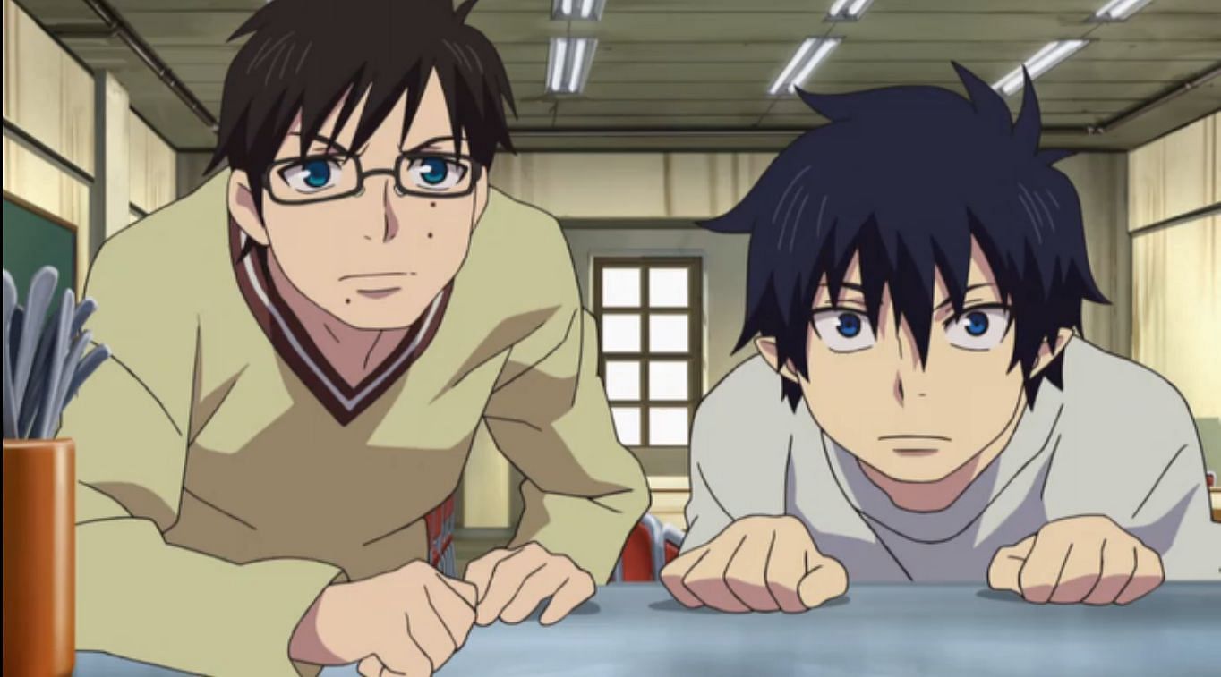Yukio and Rin as seen in the anime Blue Exorcist (Image via Studio A-1 Pictures)
