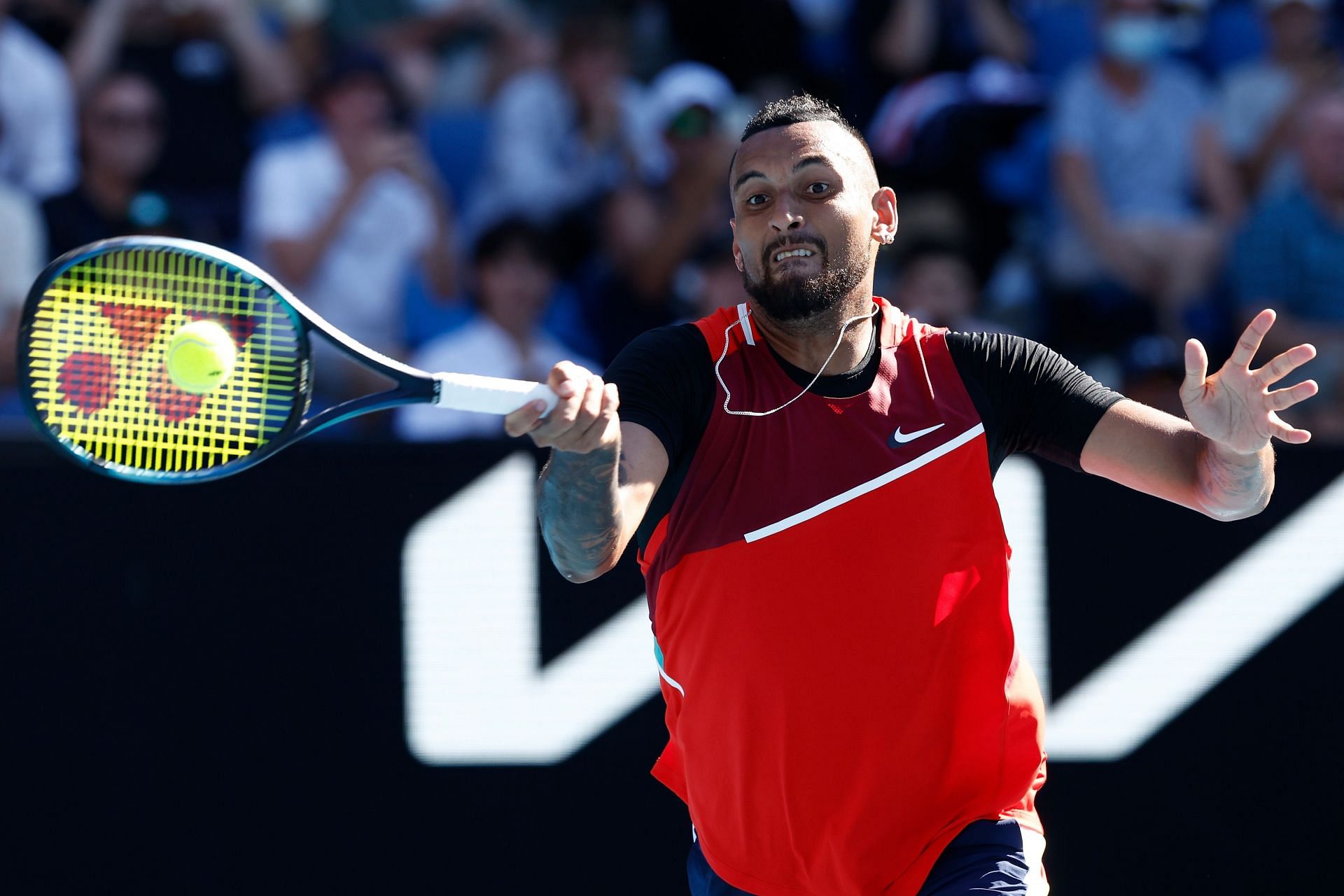 Nick Kyrgios at the 2022 Australian Open.