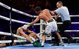 Watch: Leigh Wood delivers vicious knockout to send Michael Conlan tumbling out of the ring