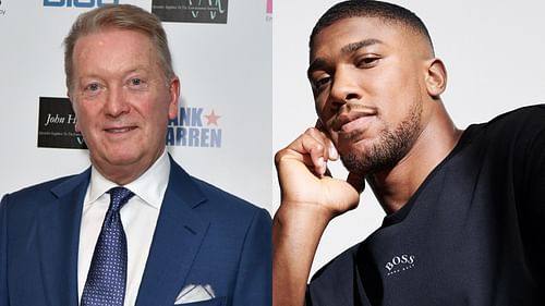 Frank Warren (left) and Anthony Joshua (right)