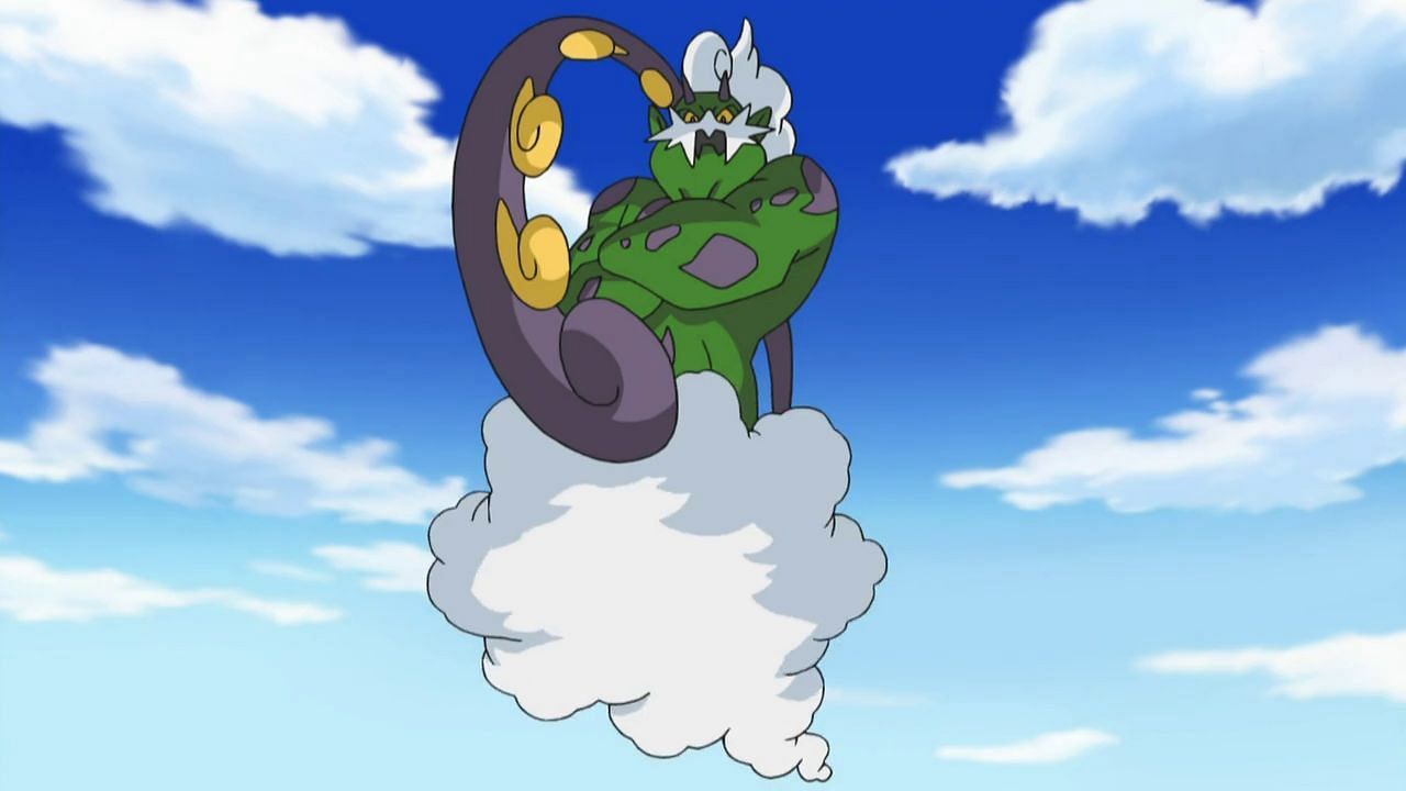 Tornadus' Incarnate form as it appears in the anime (Image via The Pokemon Company)