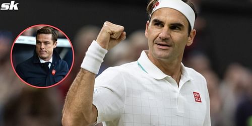 Scott Parker [inset] lavished praise on Roger Federer's mental strength