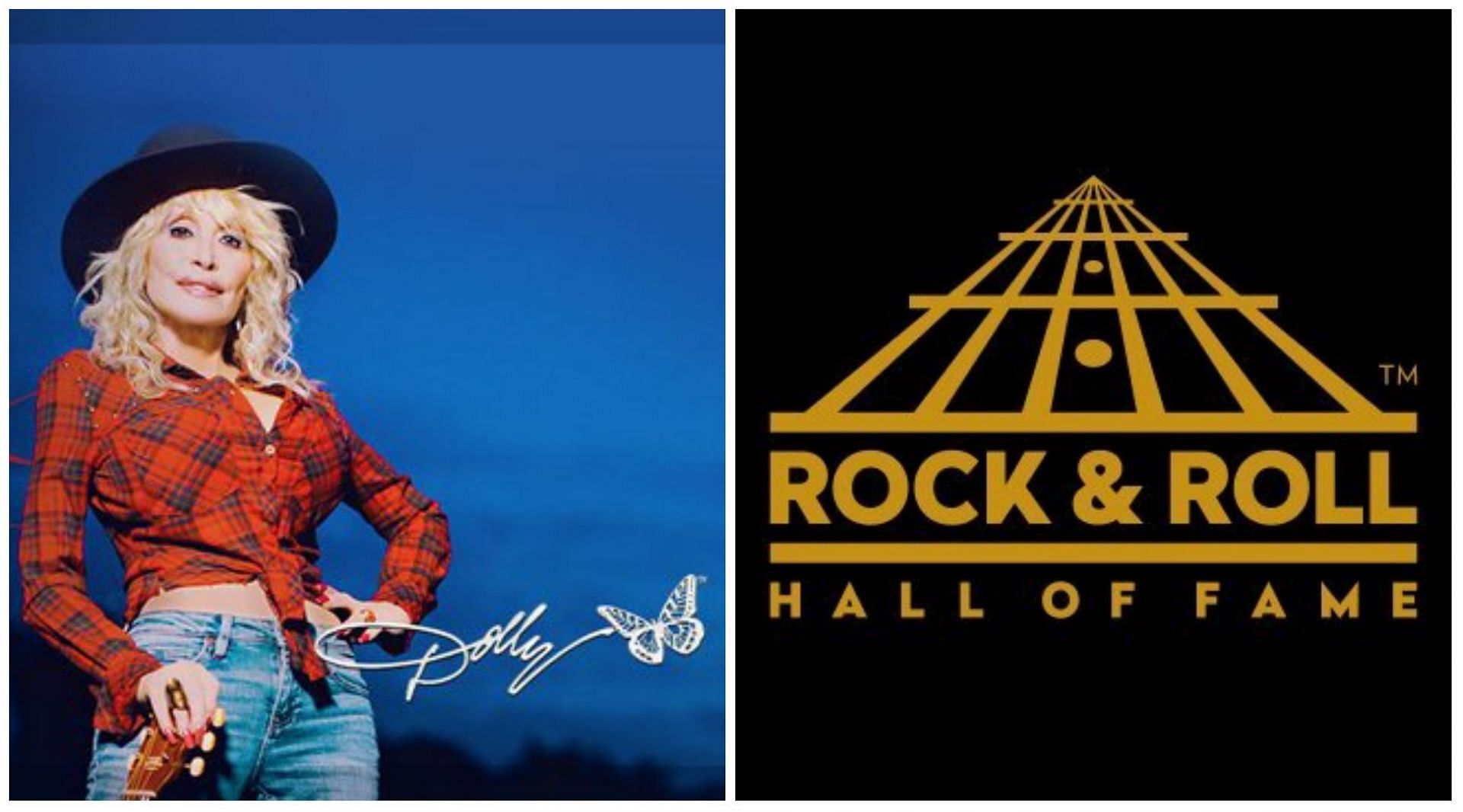 Country icon Dolly Parton has withdrawn her nomination from this year&#039;s Rock &amp; Roll Hall of Fame shortlist. (Images via Twitter: @dollyparton @rockhall)