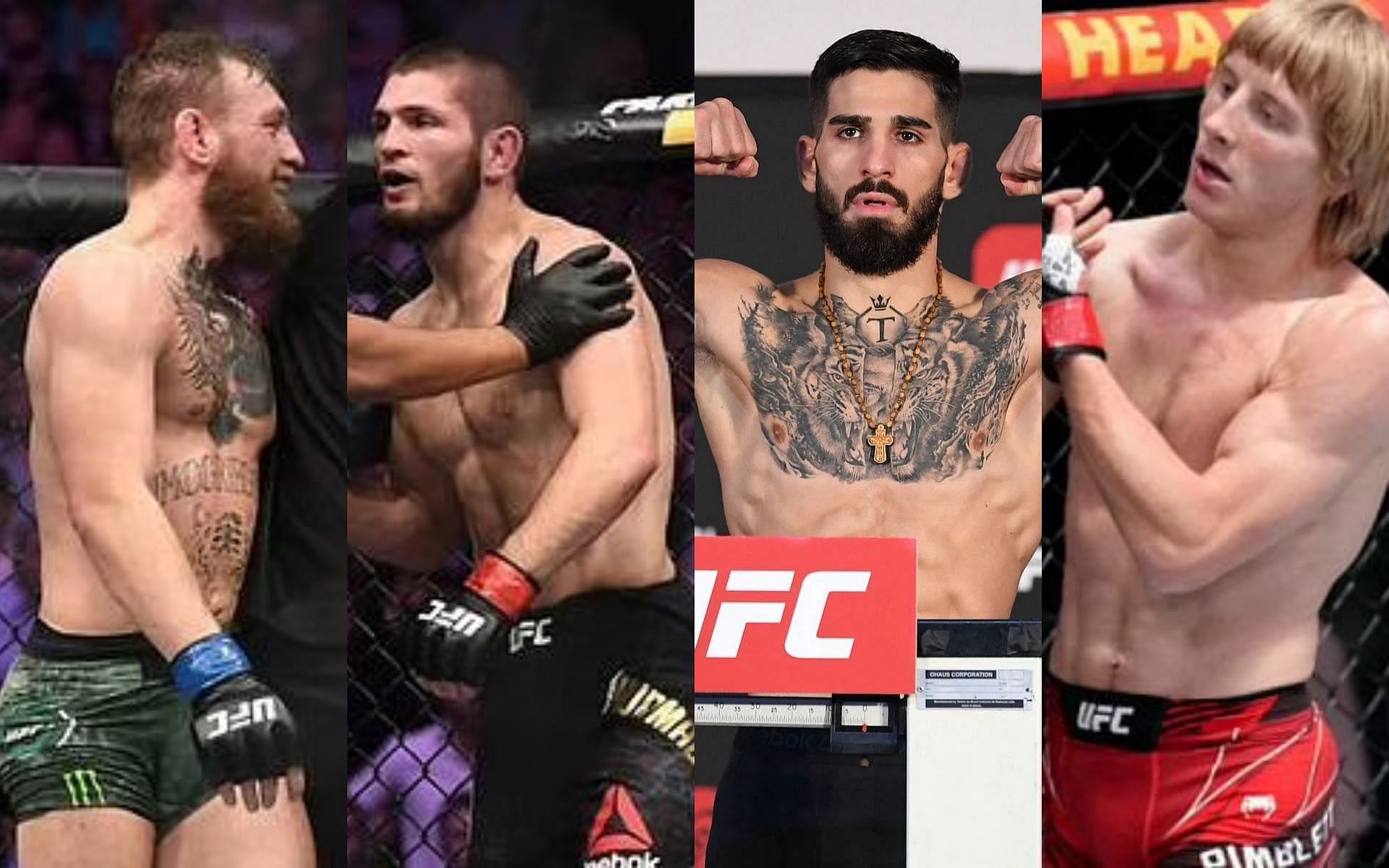 Conor McGregor, Khabib Nurmagomedov, Ilia Topuria, Paddy Pimblett