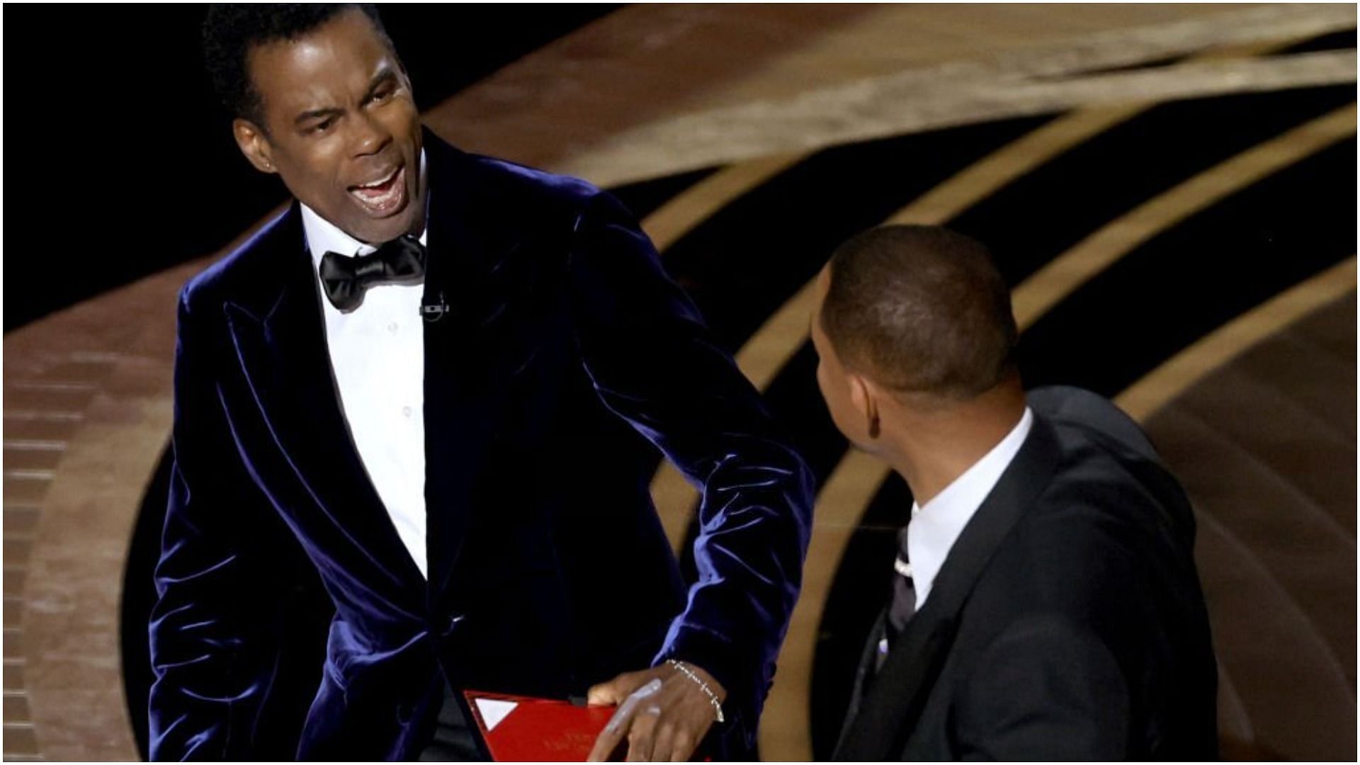 Will Smith smacked Chris Rock after he joked about his wife&#039;s appearance (Image via Neilson Barnard/Getty Images)