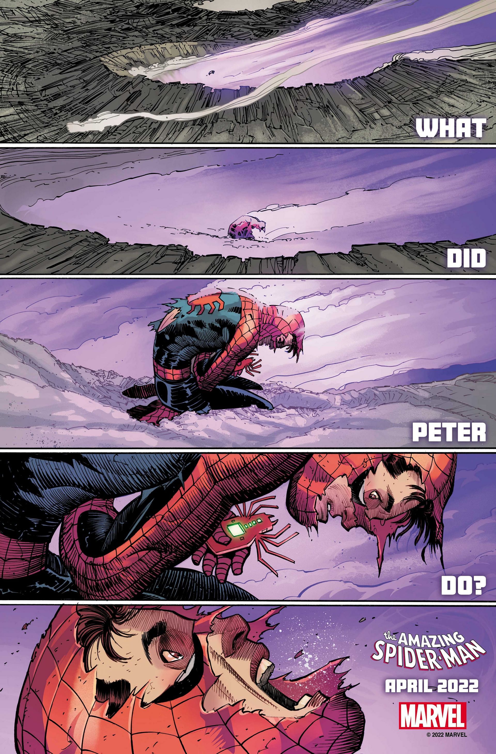 A preview of the sequence of what did Peter do (Image via Marvel)