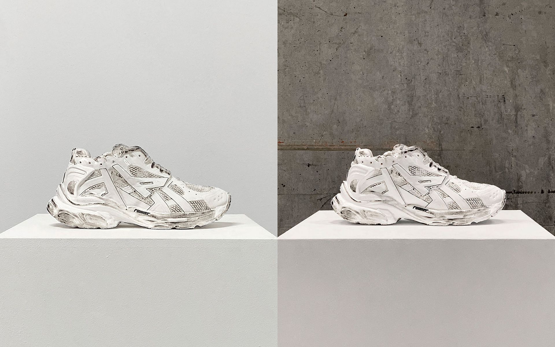 Balenciaga introduced its exclusive Runner Sculpture (Image via Balenciaga)