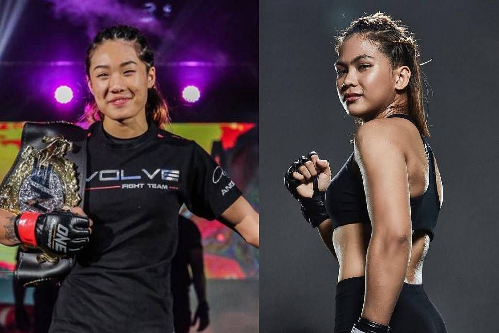 Denice Zamboanga (right) is still waiting for that title shot against ONE women&rsquo;s atomweight world champion Angela Lee. [Photos ONE Championship, Denice Zamboanga Instagram]