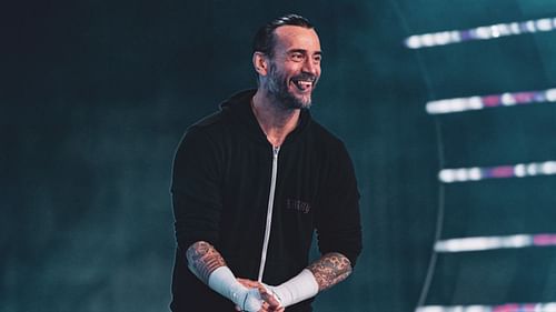 CM Punk making his entrance at an AEW event in 2022