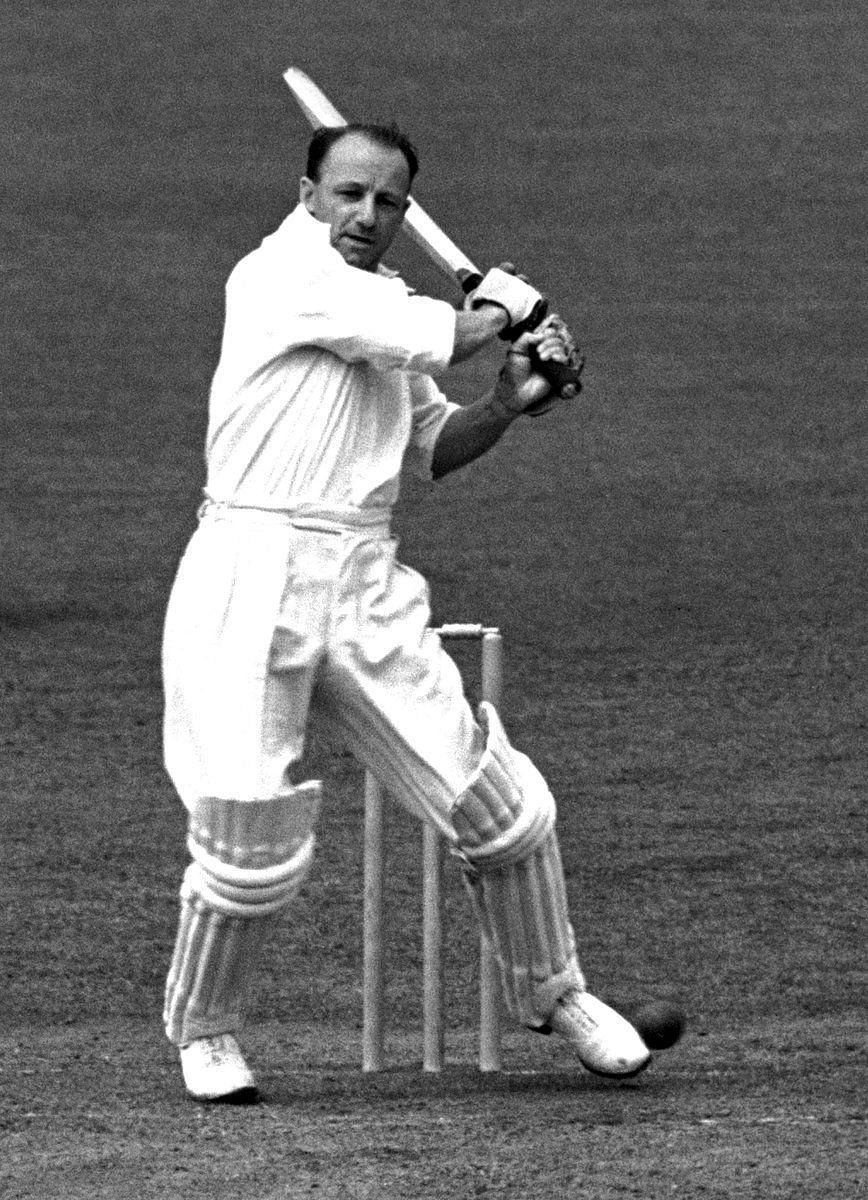 Sir Don Bradman playing one of his exquisite strokes (Image: Twitter/ICC)